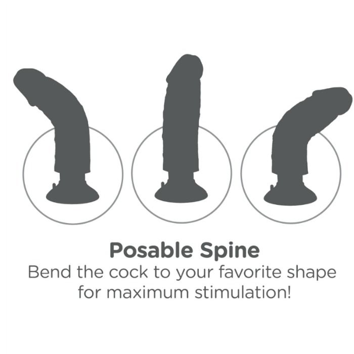 KING COCK - VIBRADOR DILDO COM TESTÍCULOS 25,5 CM COR MARROM