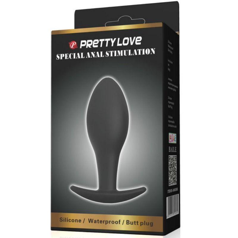 PRETTY LOVE - PLUG ANAL DE ÂNCORA DE SILICONE 8,5 CM PRETO