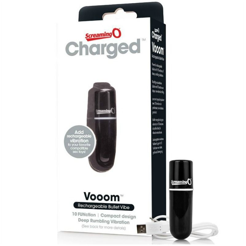 SCREAMING O - RECHARGEABLE VIBRATING BALA VOOOM BLACK