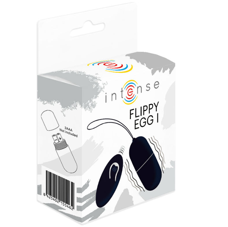 INTENSO - OVO VIBRANTE FLIPPY I COM CONTROLE REMOTO PRETO