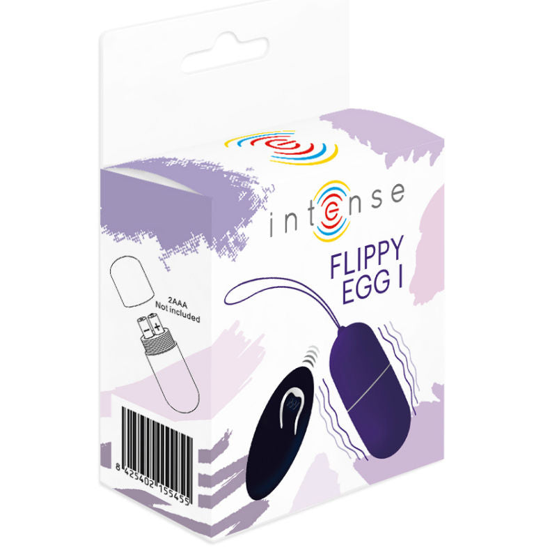 INTENSO - OVO VIBRANTE FLIPPY I COM CONTROLE REMOTO ROXO
