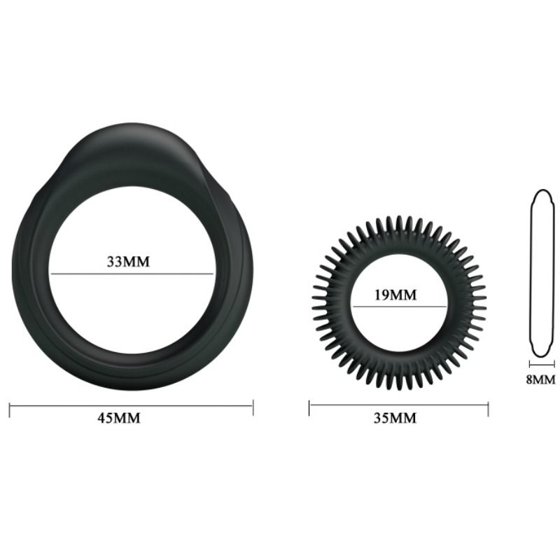 BAILE - KIT 2 ANÉIS DE SILICONE ANEL DE MASCULINIDADE?