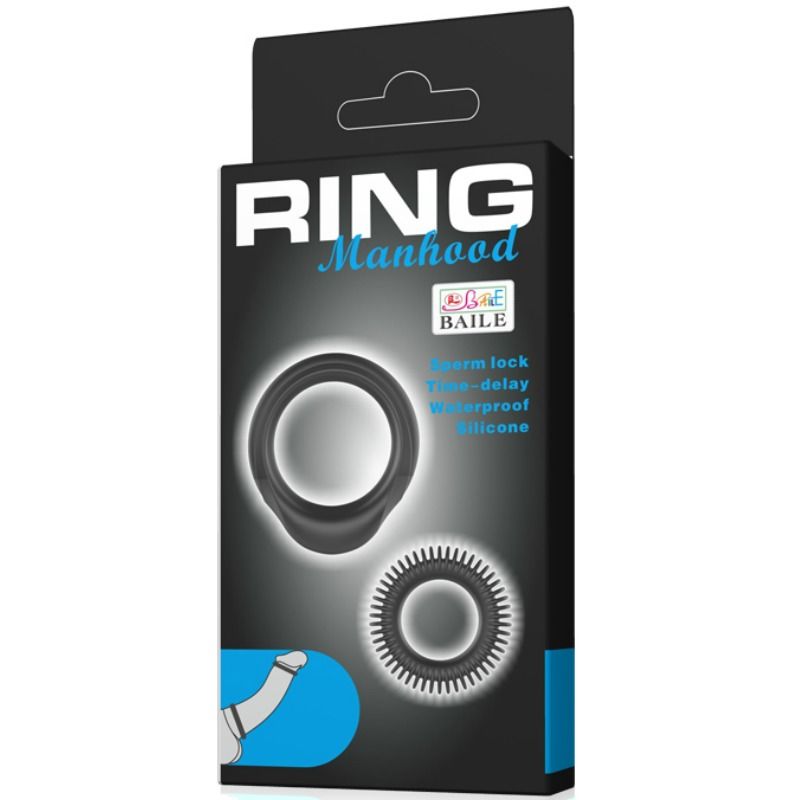 BAILE - KIT 2 ANÉIS DE SILICONE ANEL DE MASCULINIDADE?