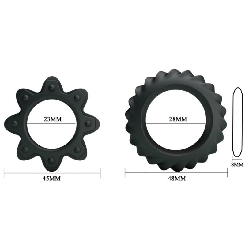 BAILE - KIT DE 2 ANÉIS DE FLOR DE SILICONE