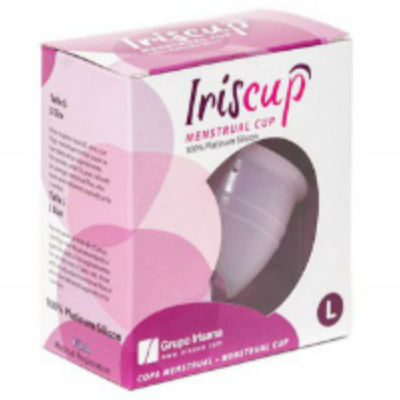 IRISCUP - COPO GRANDE ROSA DO MÊS + SACO ESTERILIZADOR GRÁTIS