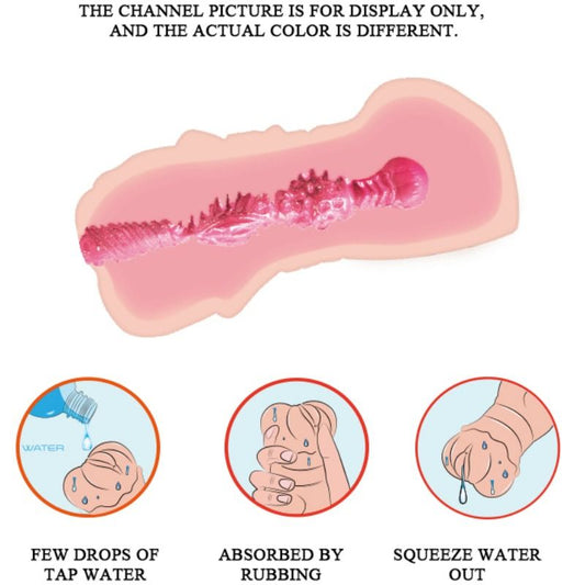 CRAZY BULL - MASTURBADOR DE VAGINA WATERSKIN COM BALAS VIBRATÓRIAS