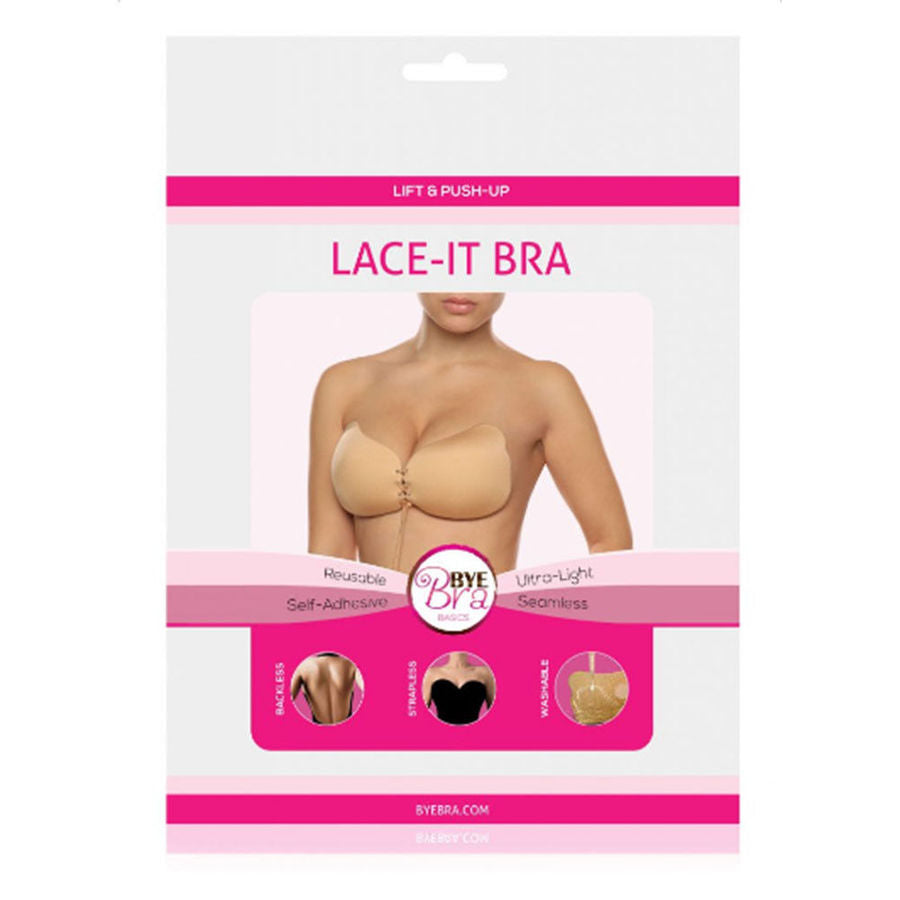 BYE-BRA - LACE-IT PUSH-UP REFORÇO BEGE COPA A