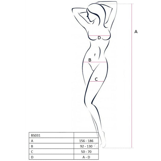 PAIXÃO - MULHER BS031 BODYSTOCKING VERMELHO TAMANHO ÚNICO