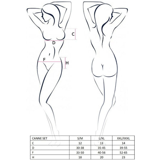 PASSION - CONJUNTO DE BENGALA PRETA FEMININA TAMANHO P/M