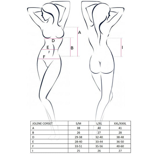 PAIXÃO - MULHER JOLENE CORSET NEGRO TALLA L/XL