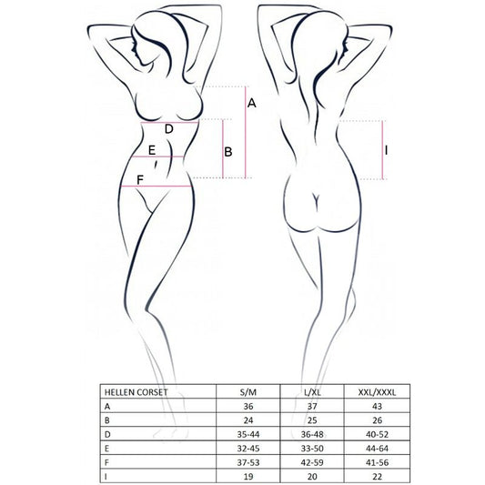 PASSION - MULHER CORSET HELLEN NEGRO TALA S/M