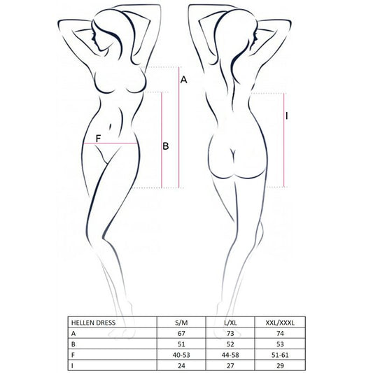 PAIXÃO - MULHER HELLEN VESTIDO Y TANGA TALLA L/XL