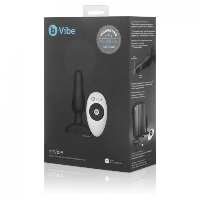 B-VIBE - PLUG ANAL COM CONTROLE REMOTO PARA NOVATOS PRETO
