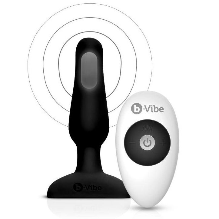 B-VIBE - PLUG ANAL COM CONTROLE REMOTO PARA NOVATOS PRETO