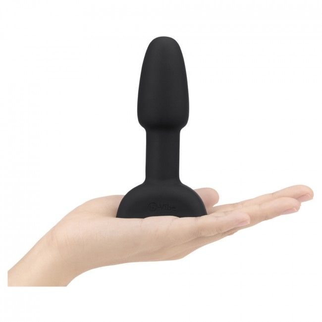 B-VIBE - PLUG ANAL COM CONTROLE REMOTO RIMMING PEQUENO PRETO