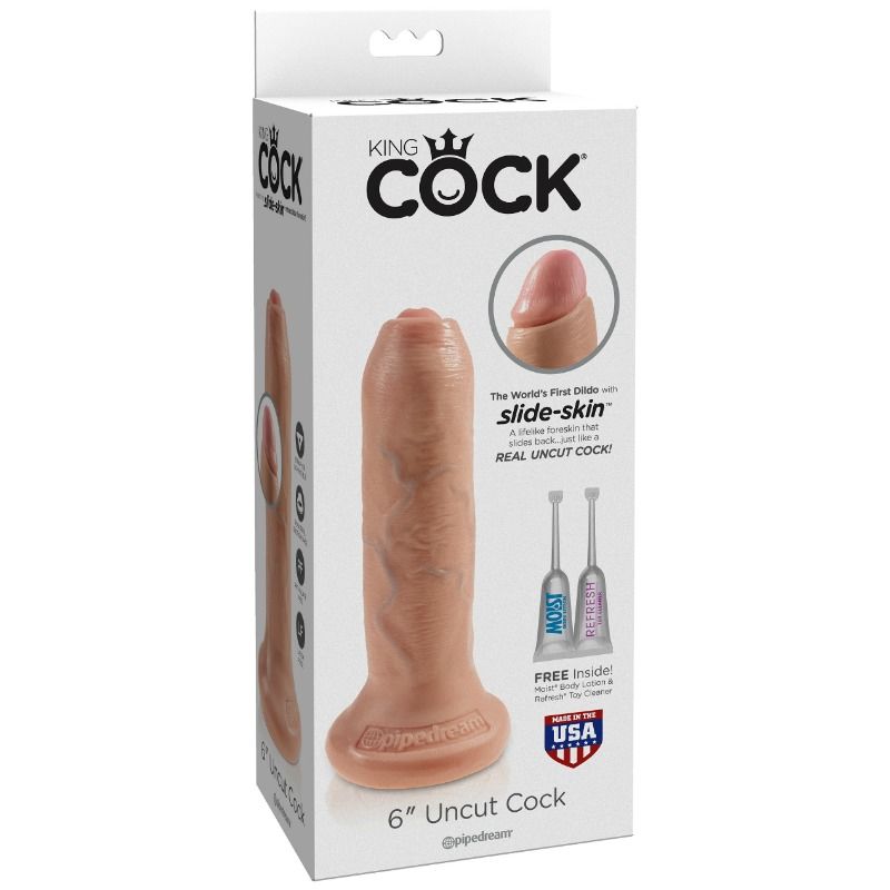 KING COCK - 15 CM REALISTIC UNCUT FLESH DILDO