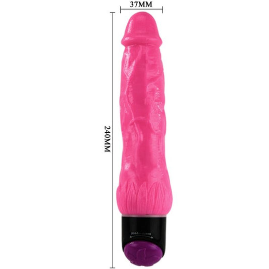 BAILE - VIBRADOR SEXUAL REALÍSTICO COR ROSA 24 CM