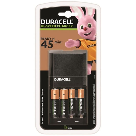 DURACELL - CARREGADOR DE 45 MIN + 2xAA 1700mAh + 2xAAA 750mAh