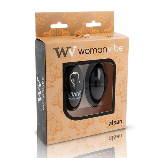WOMANVIBE - CONTROLE REMOTO ALSAN EGG PRETO SILICONE PRETO