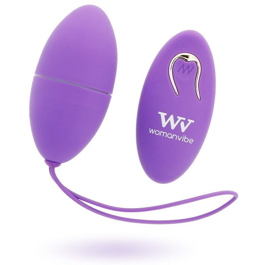 WOMANVIBE - CONTROLE REMOTO ALSAN EGG PRETO SILICONE ROXO