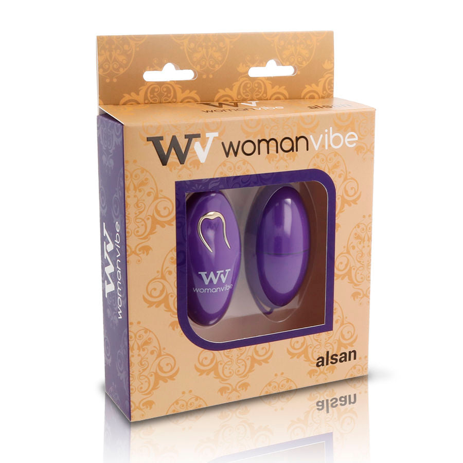 WOMANVIBE - CONTROLE REMOTO ALSAN EGG PRETO SILICONE ROXO