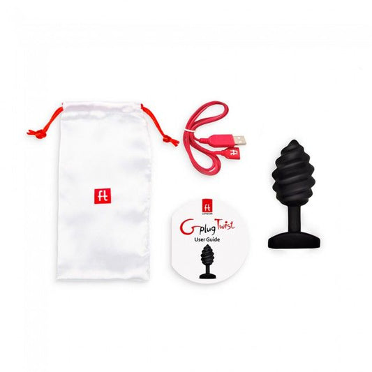 G-VIBE - GPLUG TWIST COM VIBRAÇÃO PRETO