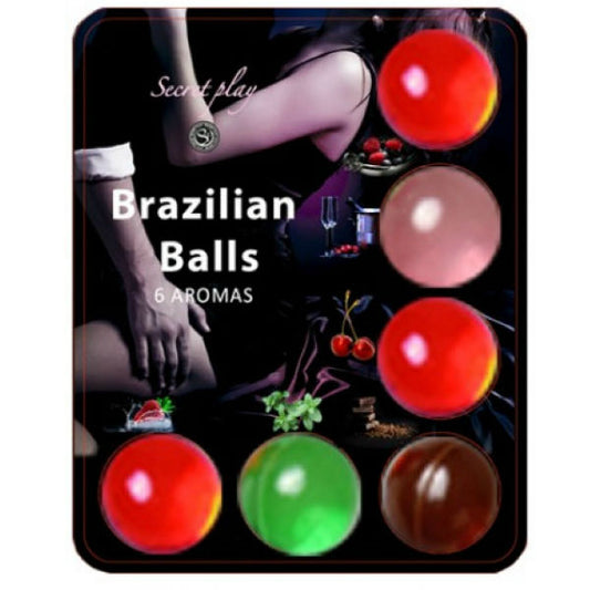 SECRETPLAY - LUBRIFICANTE BRASILEIRO BALLS HOT BALLS 6 UNIDADES