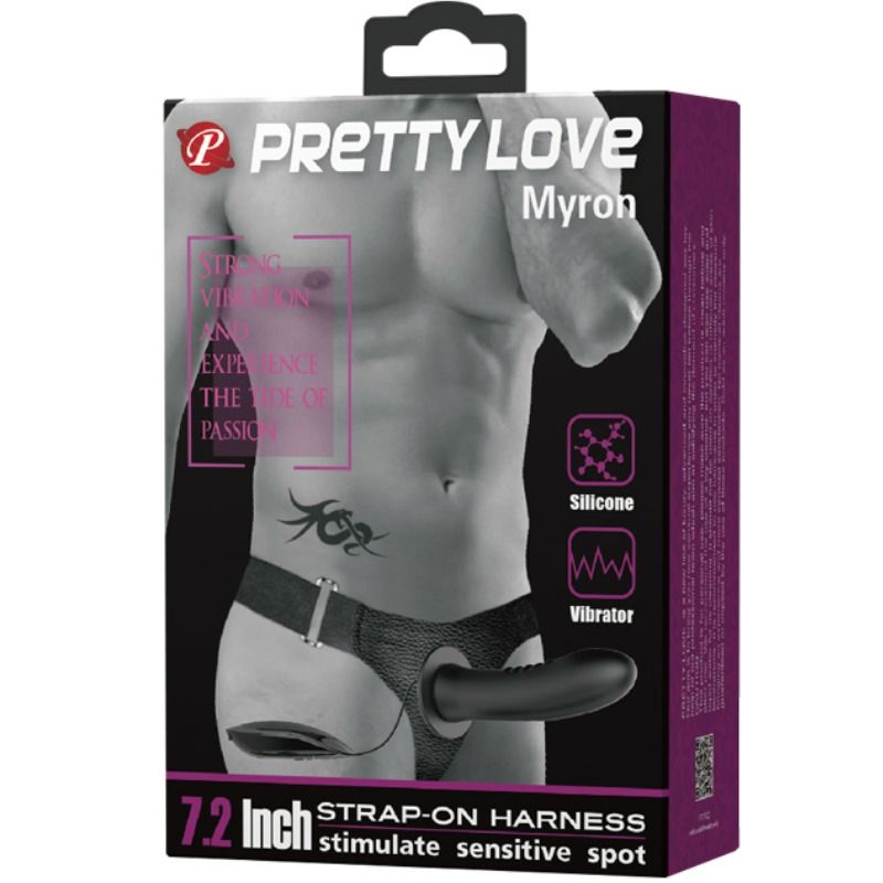 PRETTY LOVE - MYRON COM VIBRAÇÃO E DILDO OCO