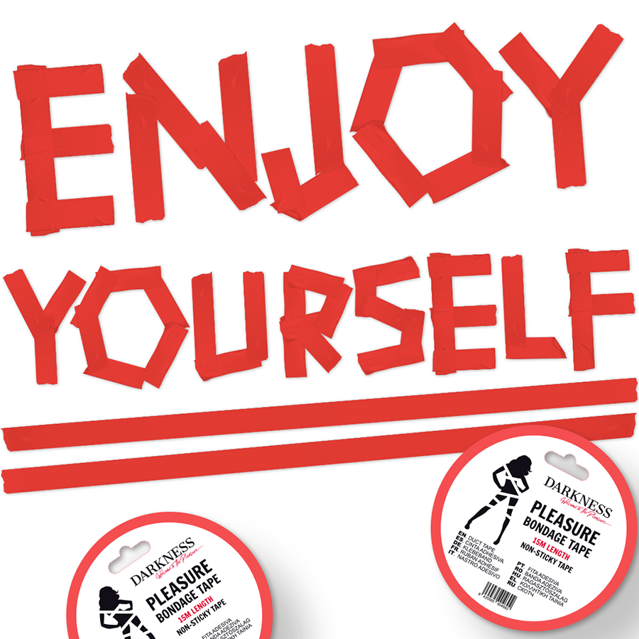 DARKNESS - FITA BONDAGE VERMELHA ANTIADERENTE 15 M