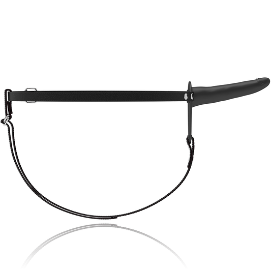 ARNÊS FETICHE SUBMISSIVO - SILICONE PRETO 15 CM