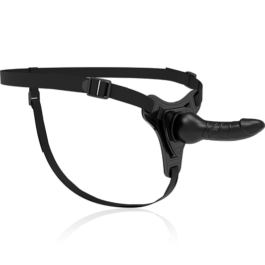 ARREIO FETICHE SUBMISSIVO - SILICONE PRETO REALISTA 16 CM