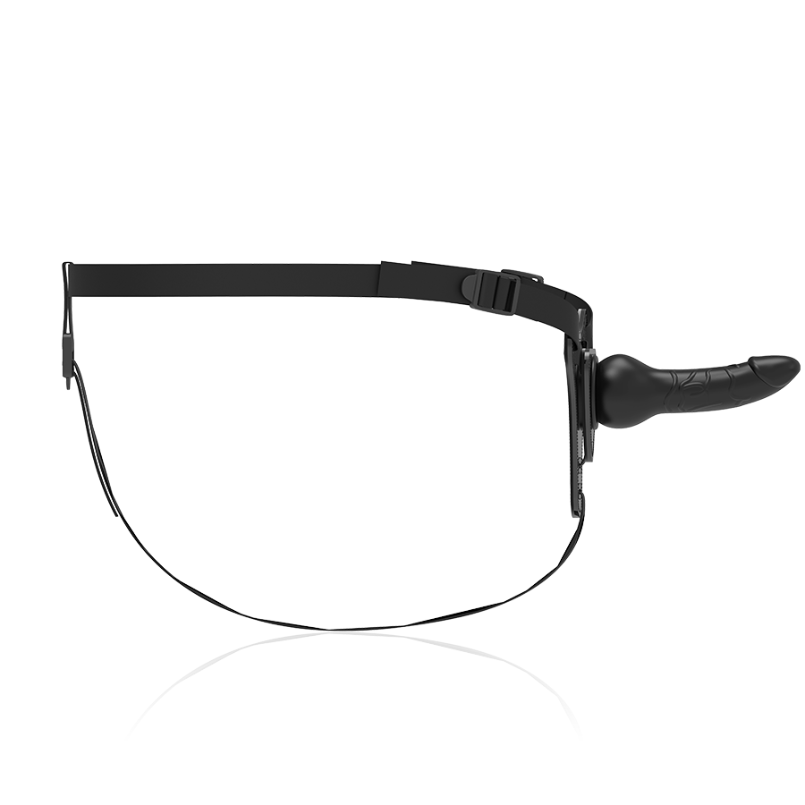 ARREIO FETICHE SUBMISSIVO - SILICONE PRETO REALISTA 16 CM