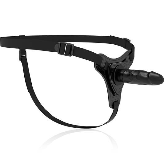 ARREIO FETICHE SUBMISSIVO - SILICONE PRETO REALISTA 15 CM