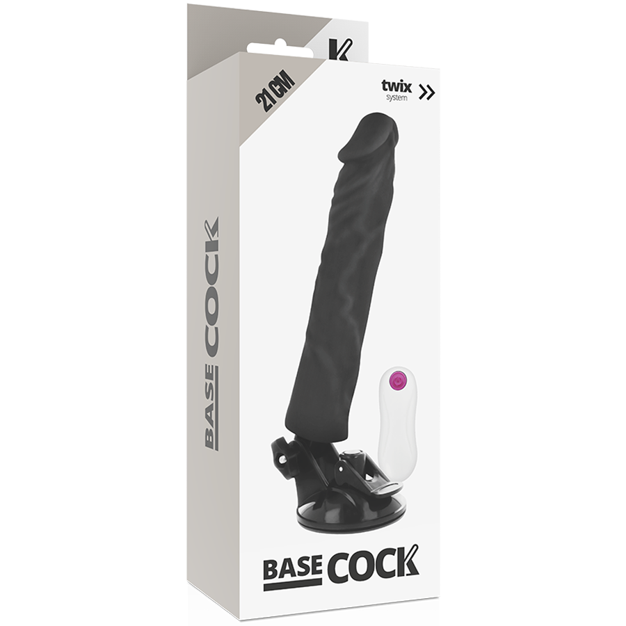 BASECOCK - VIBRADOR REALISTA CONTROLE REMOTO NATURAL 21 CM -O- 4 CM