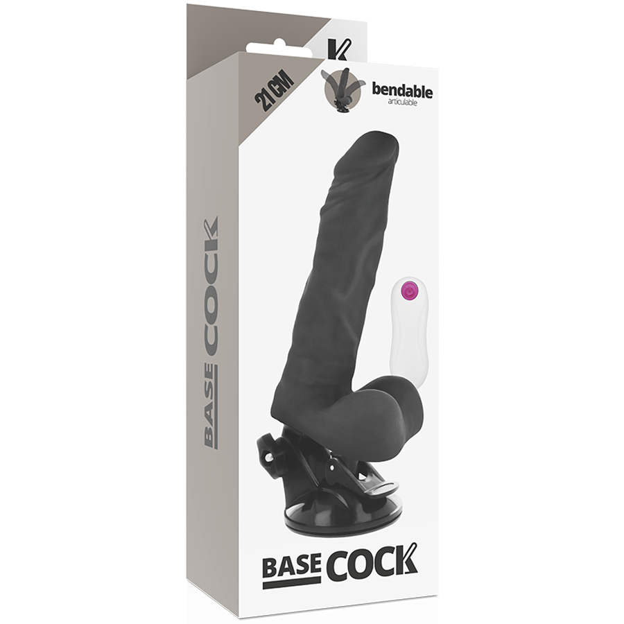 BASECOCK - VIBRADOR ARTICULÁVEL CONTROLE REMOTO NATURAL 21 CM -O- 5 CM