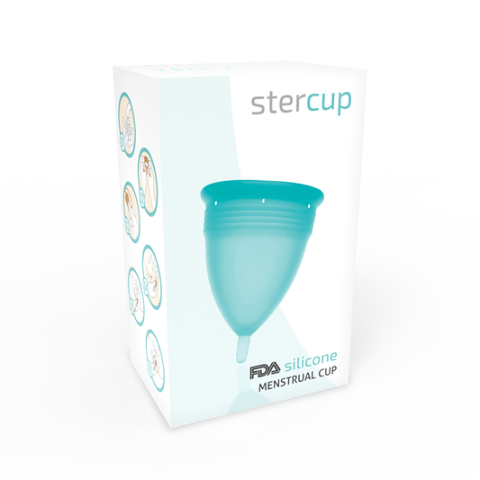 STERCUP - COPO MENSTRUAL DE SILICONE FDA AQUAMARINE - TAMANHO P