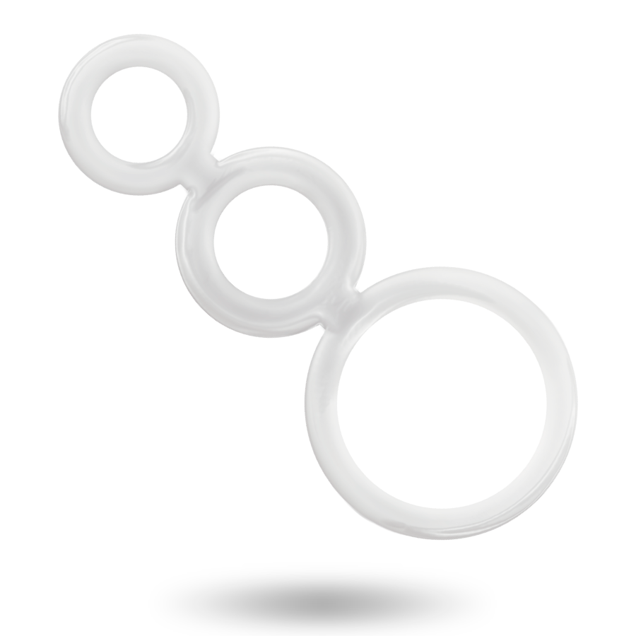 ADDICTED TOYS - CONJUNTO DE ANÉIS PARA PÉNIS TRANSPARENTES
