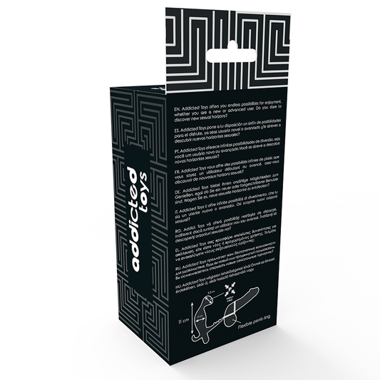 ADDICTED TOYS - PLUG ANAL COM PÊNIS DUPLO E ANEL DE TESTÍCULO PRETO