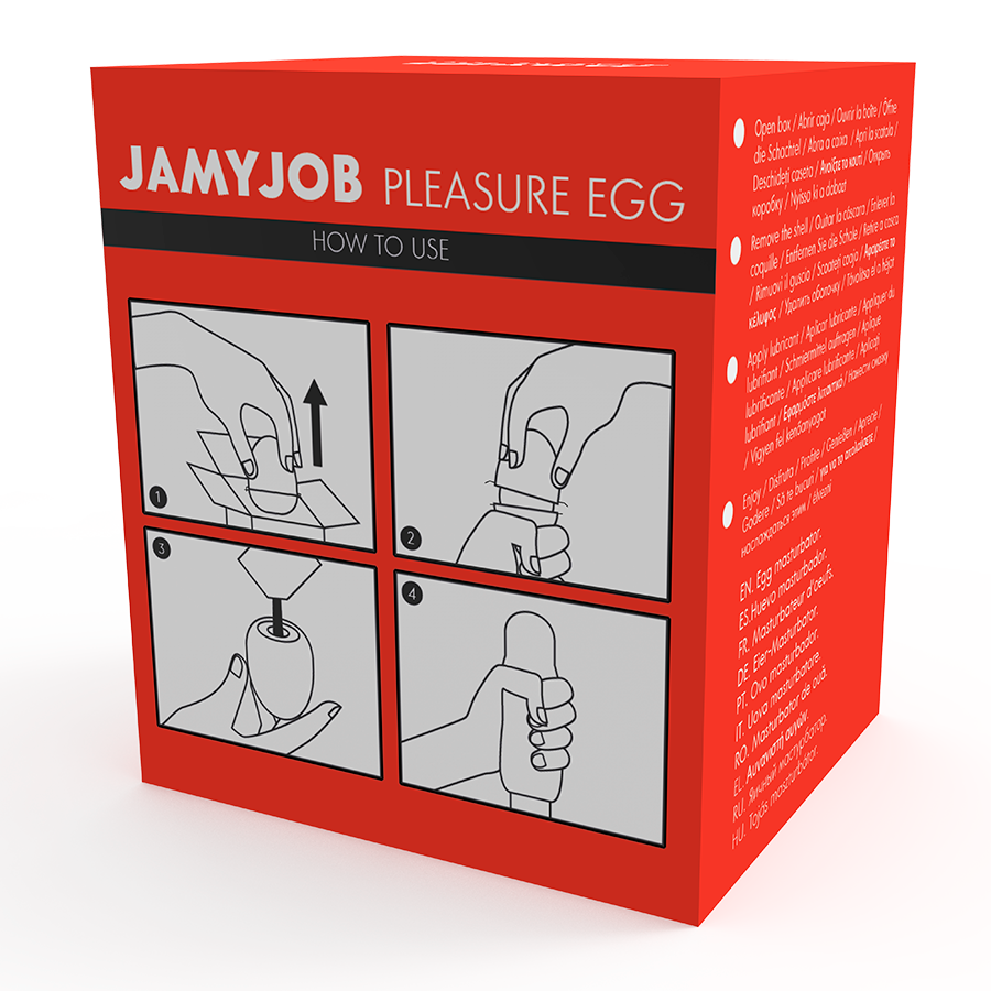 JAMYJOB - MASTURBADOR VERMELHO OVO VERSÃO DISCRETA
