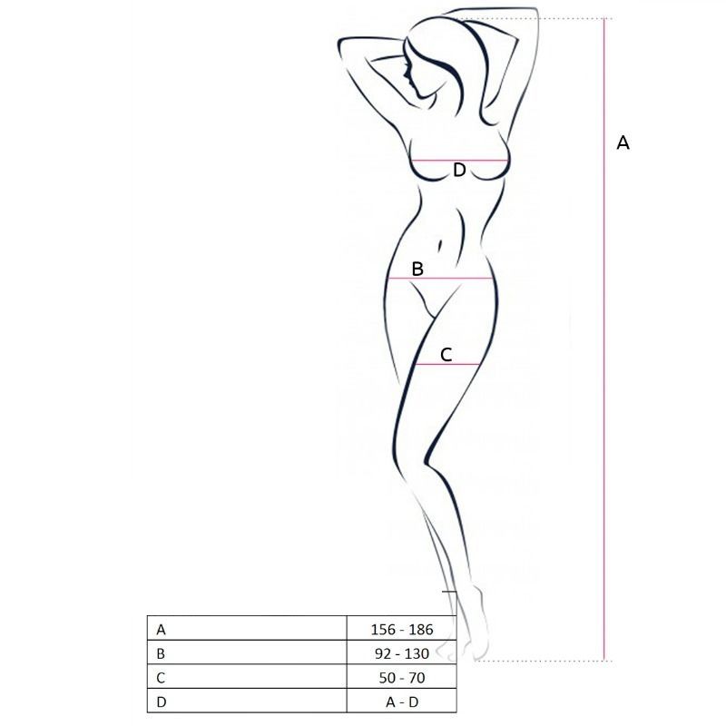 PASSION WOMAN BS052 BODYSTOCKING ROJO TALA ÚNICA