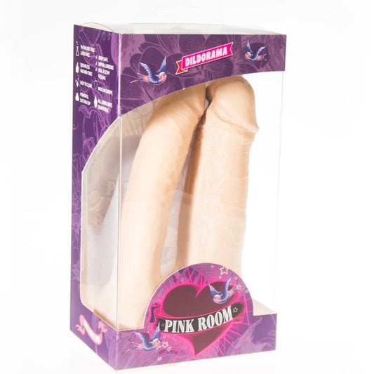 QUARTO ROSA - ARTHUS DUPLO DILDO REALISTA CARNE 17CM/15,5CM