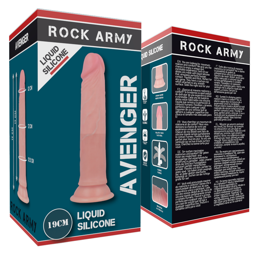 ROCKARMY - VINGADOR PREMIUM SILICONE LÍQUIDO REALISTA 19 CM -O- 3,98 CM