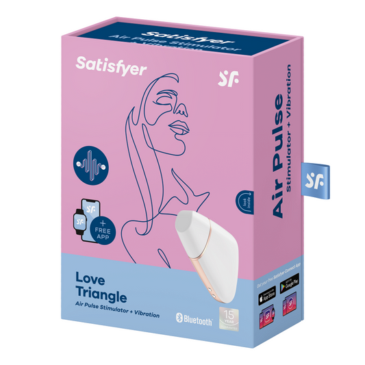 ESTIMULADOR E VIBRADOR SATISFYER LOVE TRIANGLE - BLANCO