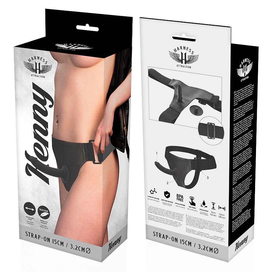 HARNESS ATTRACTION - SILICONE RNES KENNY 15 CM -O- 3.2 CM