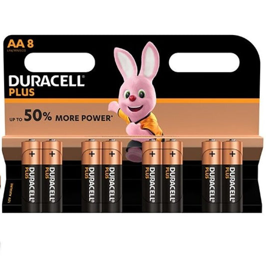 DURACELL - PILHAS PLUS POWER AA LR6 8 UNIDADES