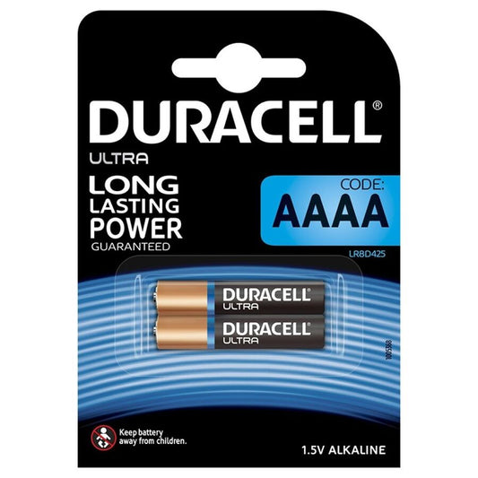 DURACELL - PILHAS ALCALINAS ULTRA POWER AAAA MX2500 1,5V 2 UNIDADES