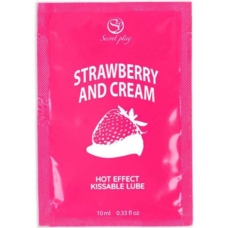 SECRETPLAY - SINGLE-DOSE STRAWBERRY & CREAM LUBRICANT 10ML