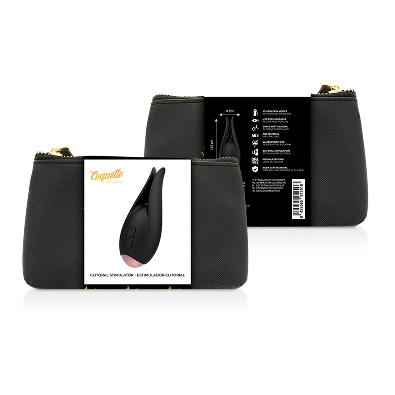 COQUETTE CHIC DESIRE - BLACK / GOLD CLITORIAL STIMULATOR