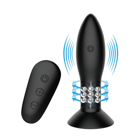 MR PLAY - PLUG COM CONTROLE REMOTO BOLINHAS GIRATÓRIAS PRETAS