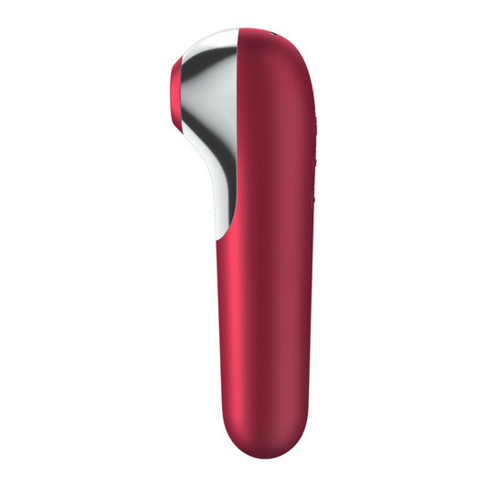 SATISFYER - VIBRADOR DUAL LOVE E SUCÇÃO COM AR PULSADO VERMELHO